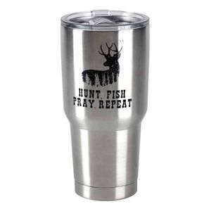 Hunt Fish Pray Repeat Stainless Steel Tumbler
